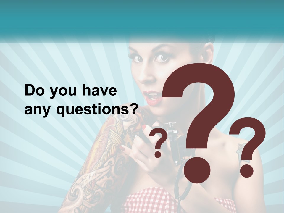 Person Orange Sexy PowerPoint Template