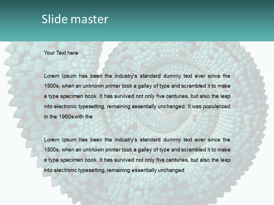 Square Cutout Tail PowerPoint Template