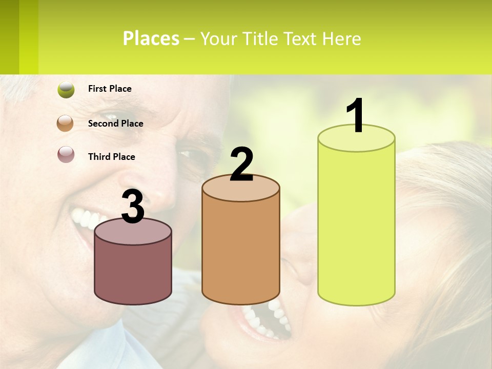 Closeup Senior Male PowerPoint Template