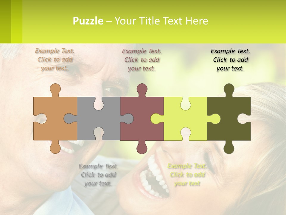 Closeup Senior Male PowerPoint Template