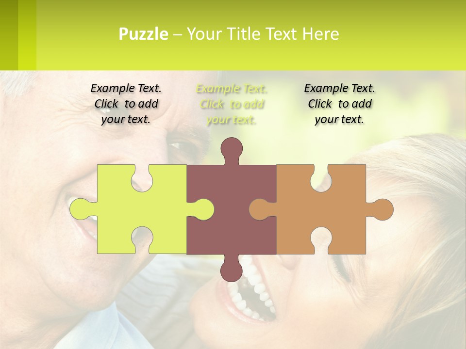 Closeup Senior Male PowerPoint Template