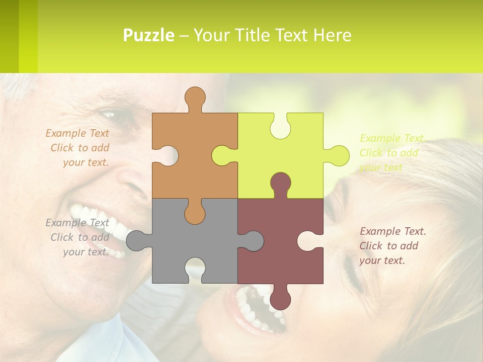Closeup Senior Male PowerPoint Template