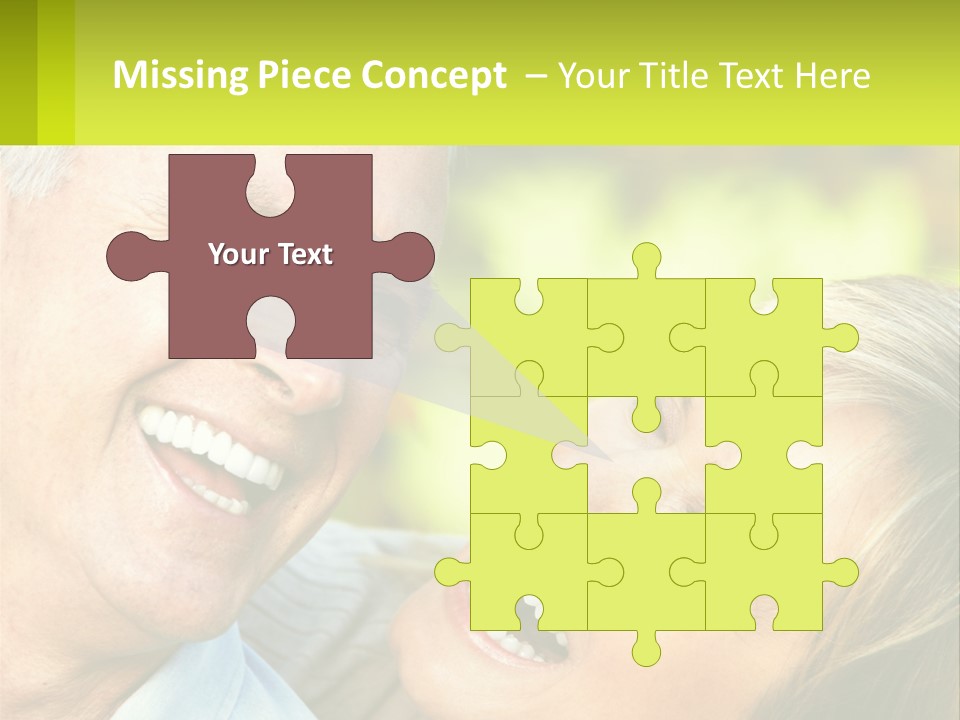 Closeup Senior Male PowerPoint Template