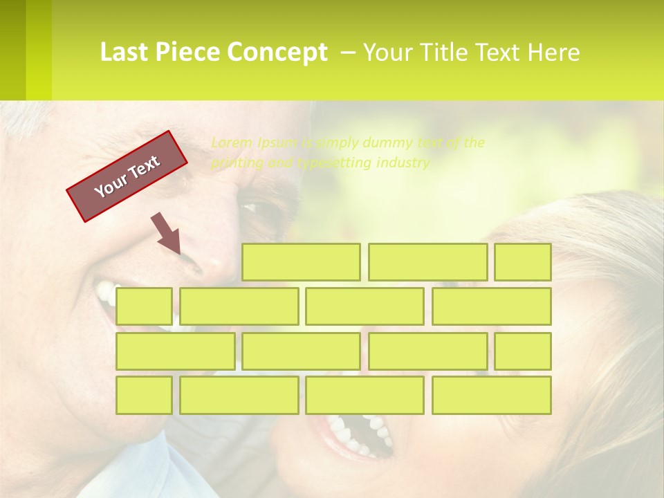 Closeup Senior Male PowerPoint Template