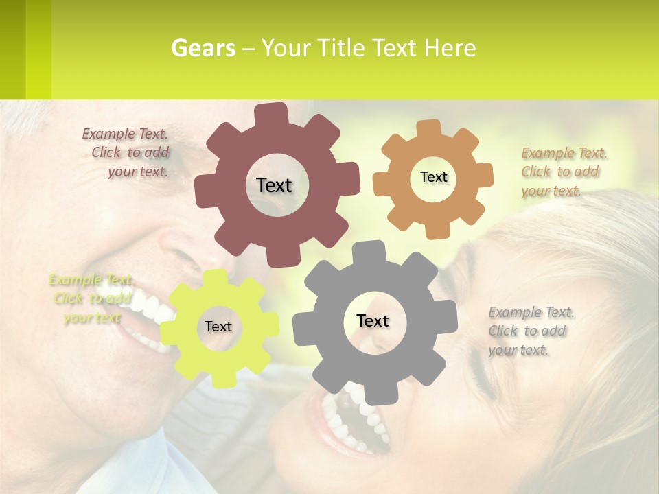 Closeup Senior Male PowerPoint Template