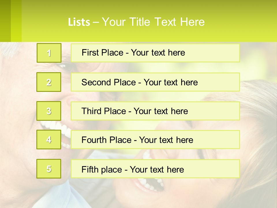 Closeup Senior Male PowerPoint Template