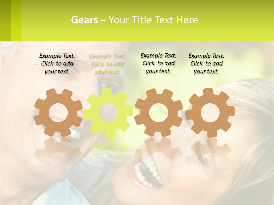Closeup Senior Male PowerPoint Template