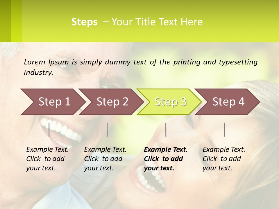 Closeup Senior Male PowerPoint Template