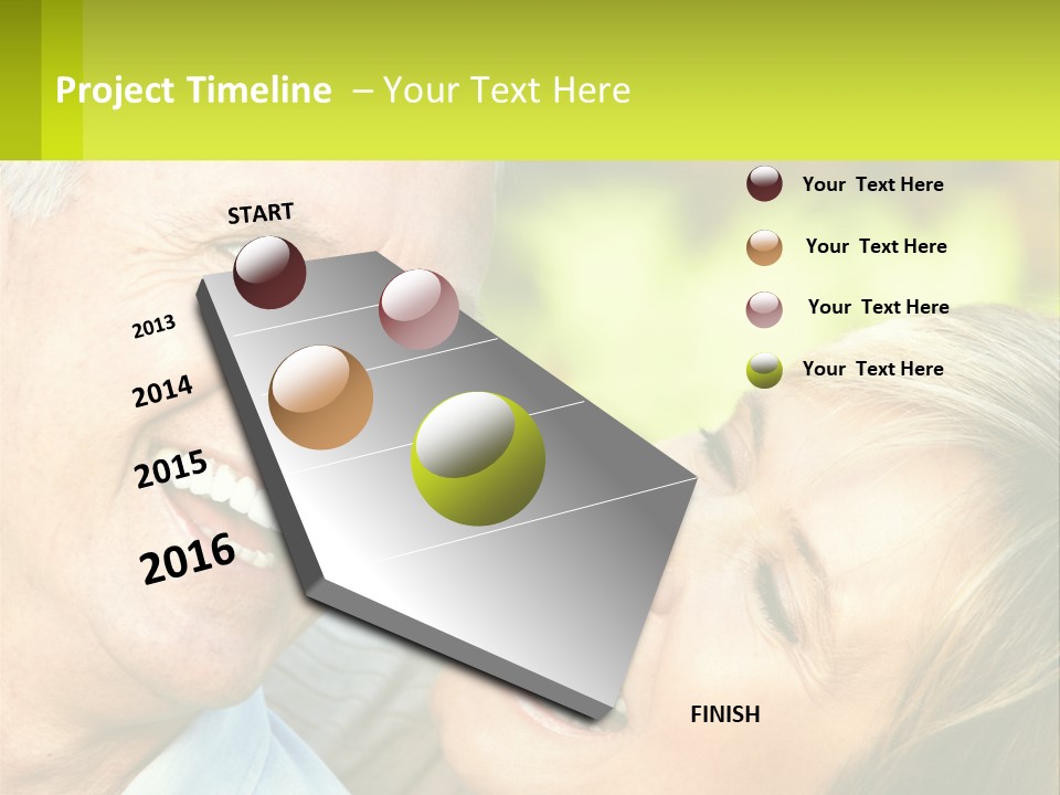 Closeup Senior Male PowerPoint Template