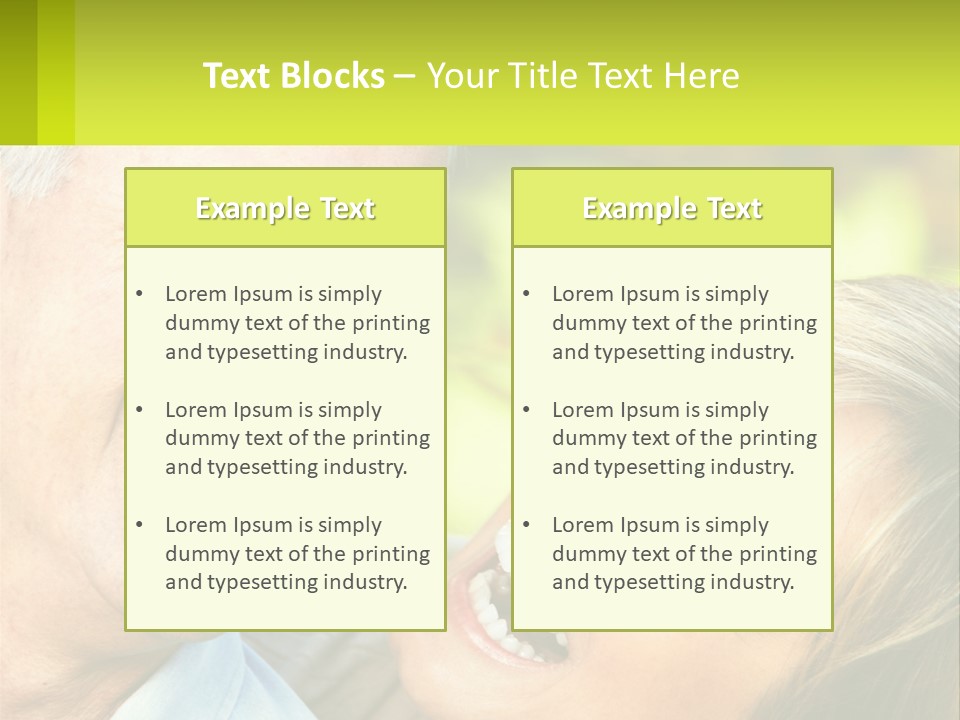 Closeup Senior Male PowerPoint Template