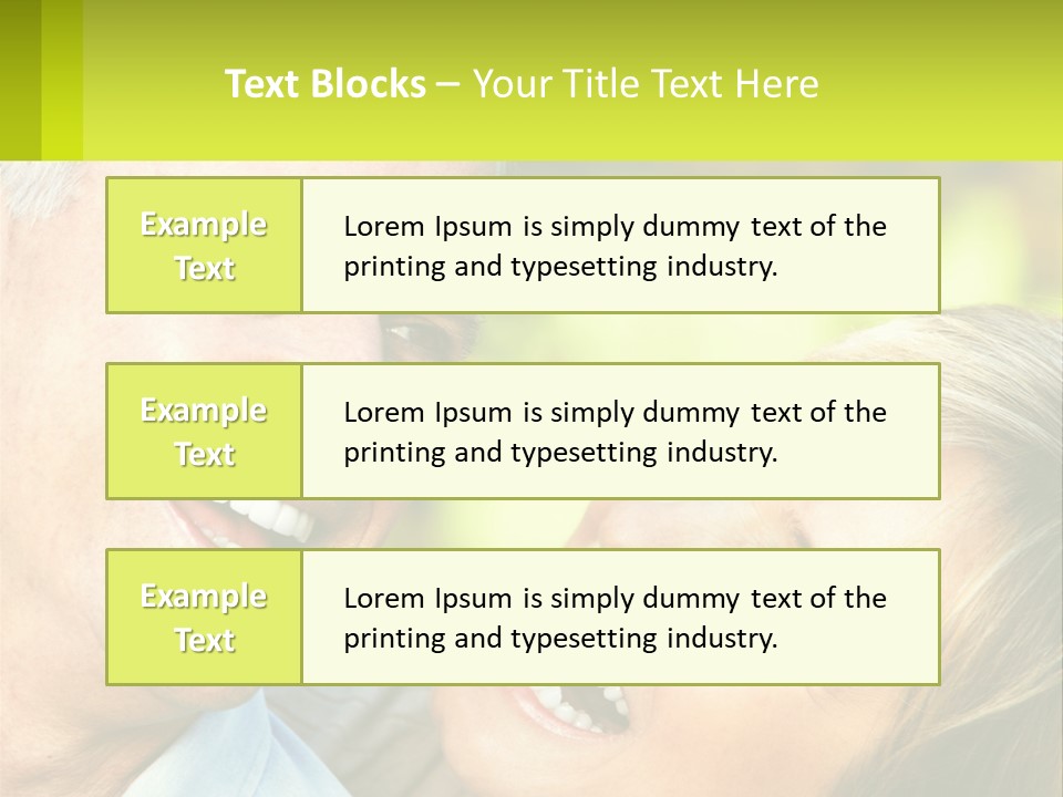 Closeup Senior Male PowerPoint Template