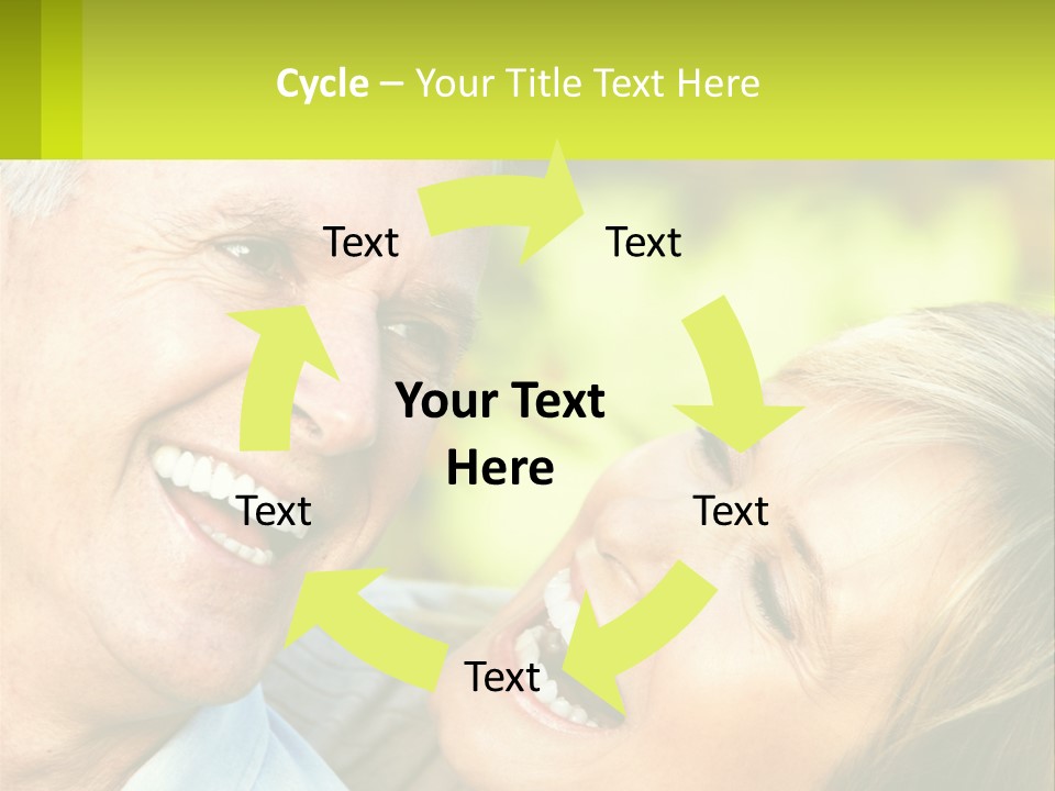 Closeup Senior Male PowerPoint Template