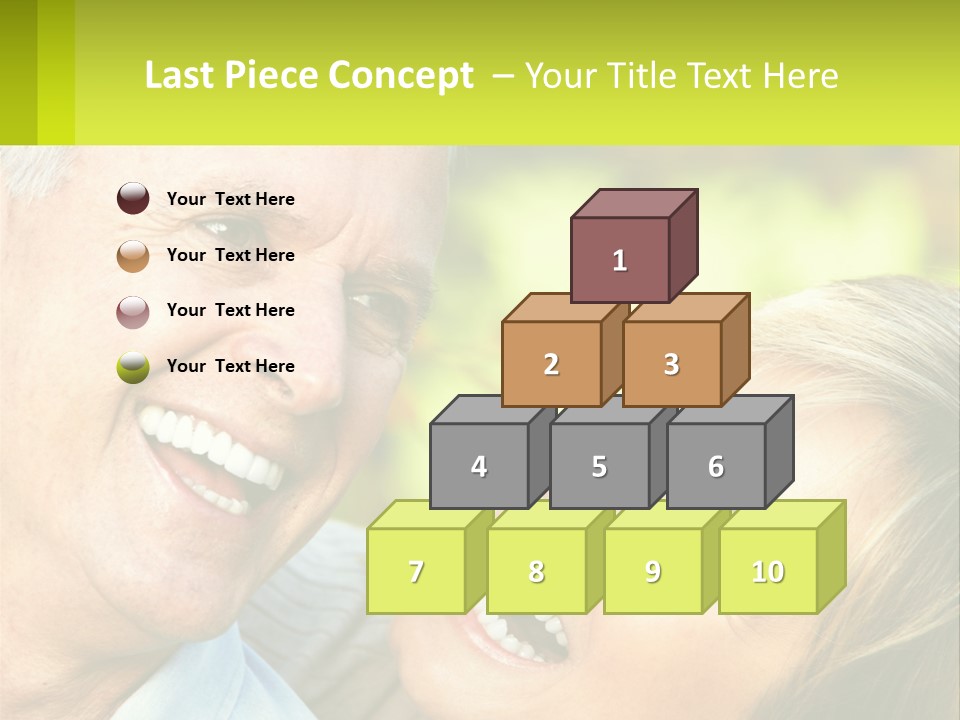 Closeup Senior Male PowerPoint Template