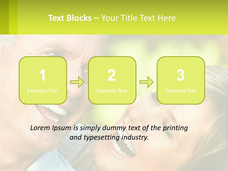 Closeup Senior Male PowerPoint Template