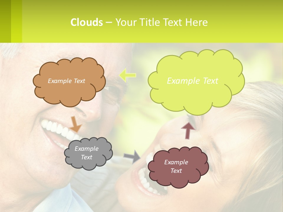 Closeup Senior Male PowerPoint Template
