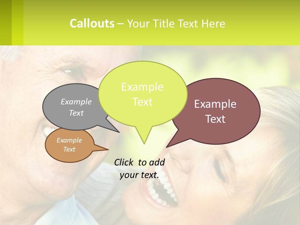 Closeup Senior Male PowerPoint Template