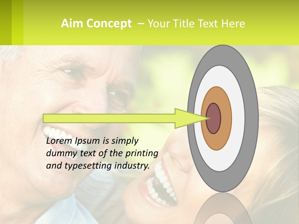 Closeup Senior Male PowerPoint Template