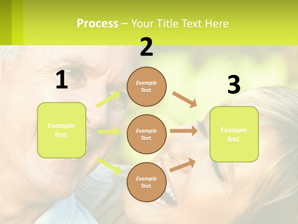 Closeup Senior Male PowerPoint Template
