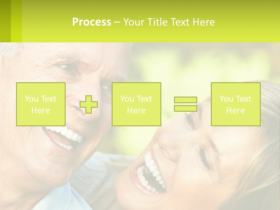 Closeup Senior Male PowerPoint Template
