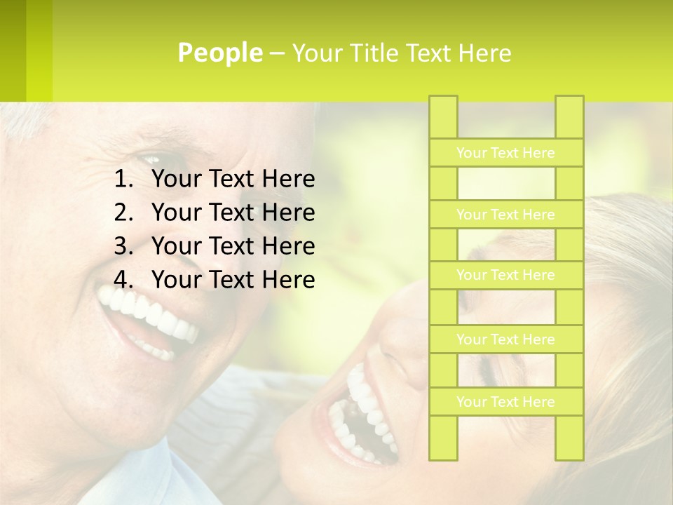 Closeup Senior Male PowerPoint Template