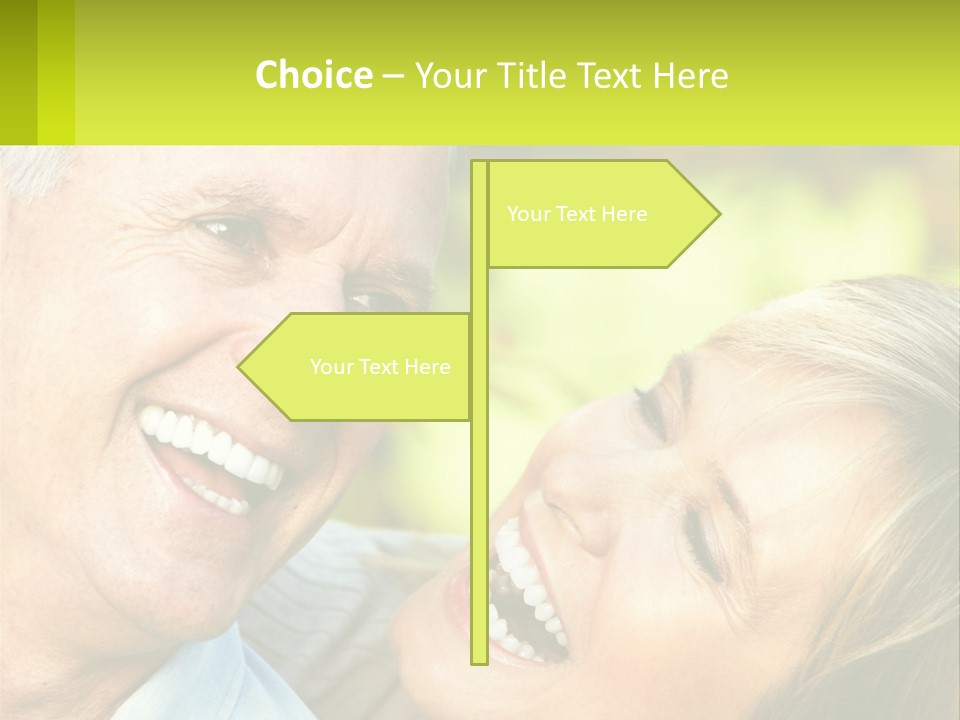 Closeup Senior Male PowerPoint Template