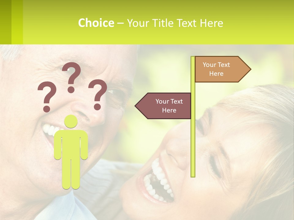 Closeup Senior Male PowerPoint Template