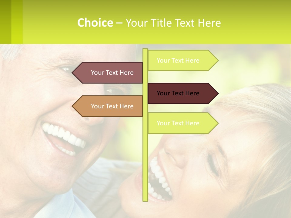 Closeup Senior Male PowerPoint Template