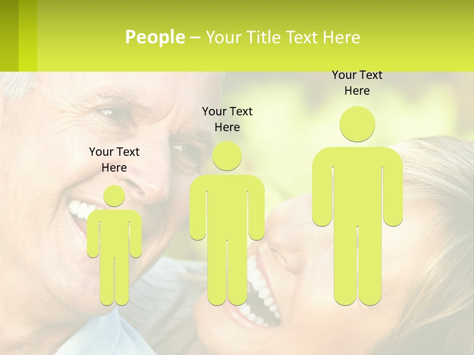 Closeup Senior Male PowerPoint Template