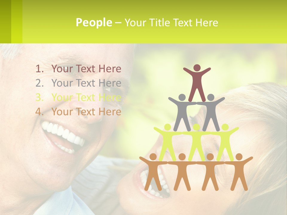 Closeup Senior Male PowerPoint Template