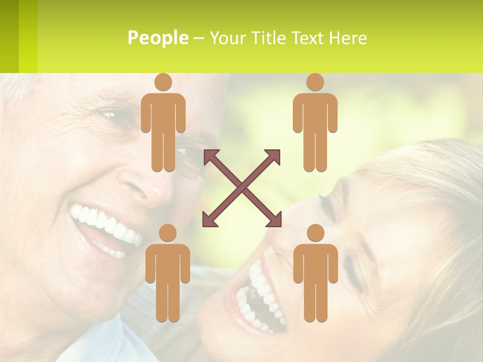 Closeup Senior Male PowerPoint Template