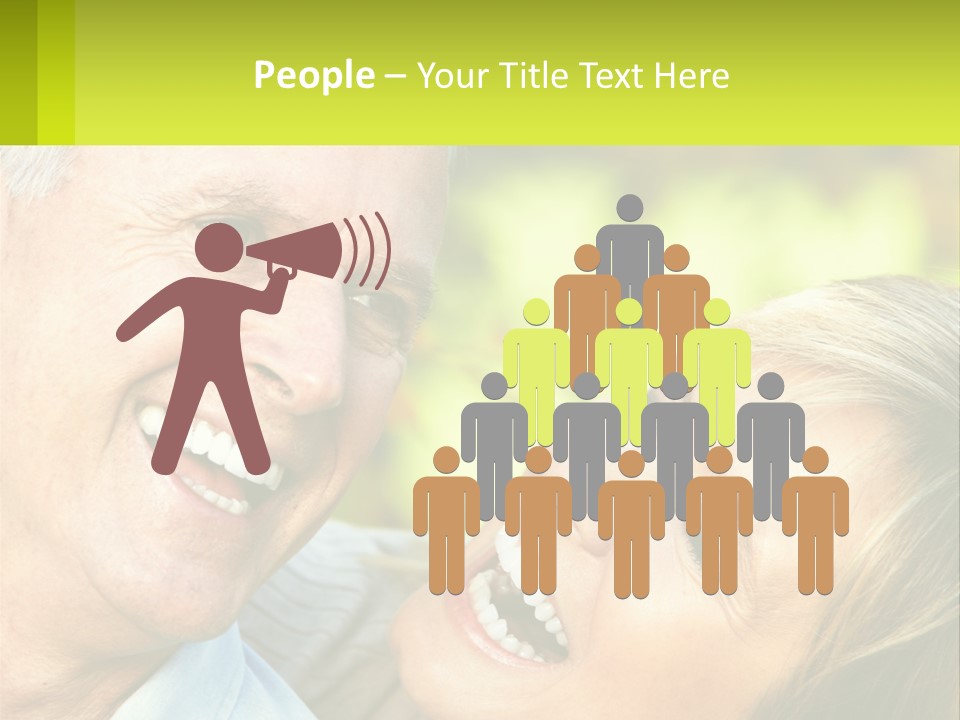 Closeup Senior Male PowerPoint Template