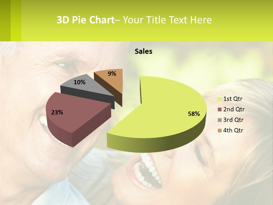 Closeup Senior Male PowerPoint Template