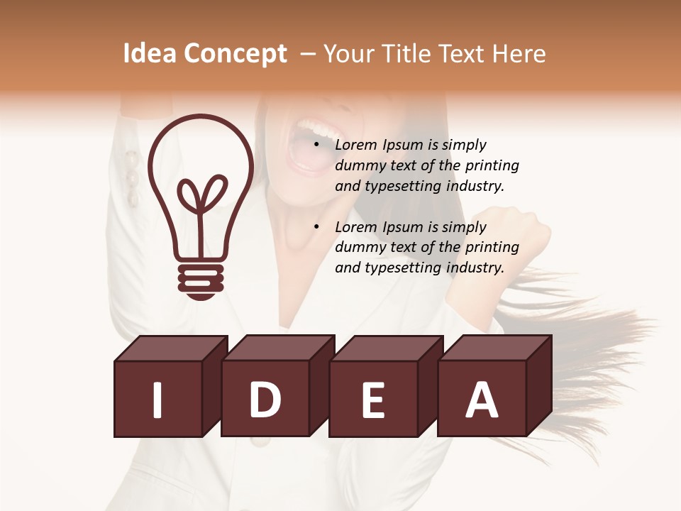 Face Happy Multiracial PowerPoint Template