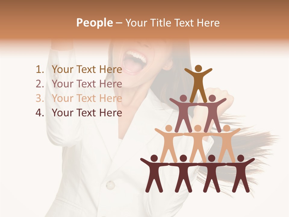 Face Happy Multiracial PowerPoint Template