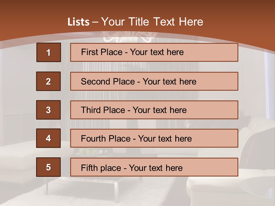 Relaxation Beautiful Lamp PowerPoint Template