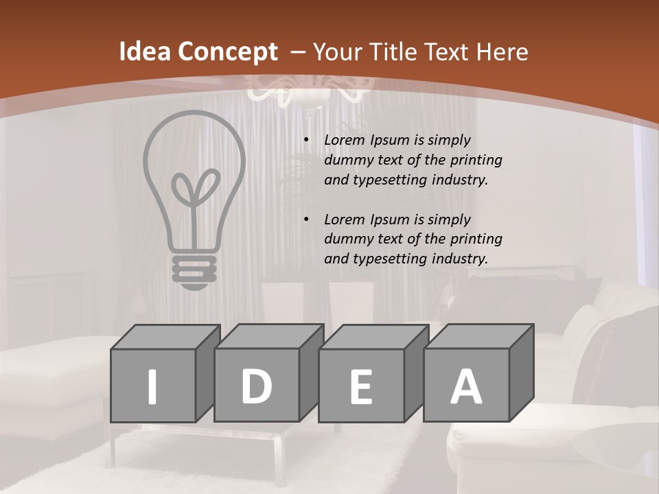 Relaxation Beautiful Lamp PowerPoint Template