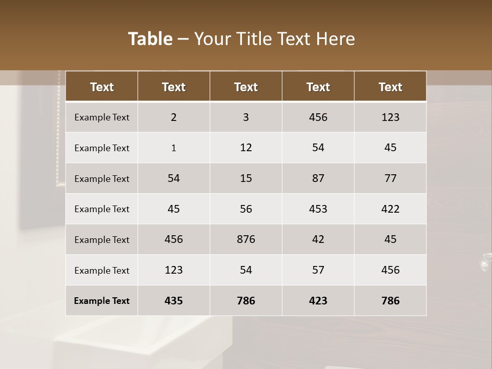 Wash Sink Bathroom PowerPoint Template