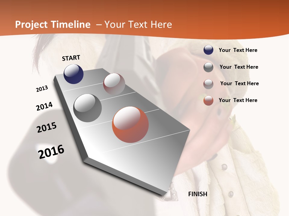 Pose Pistol Black PowerPoint Template