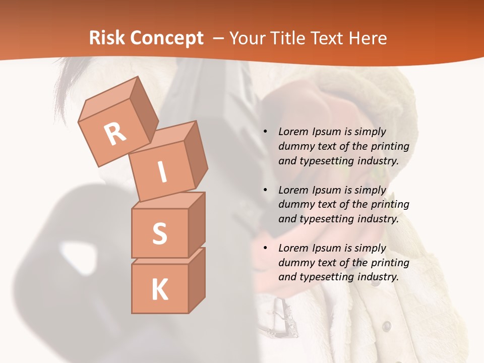 Pose Pistol Black PowerPoint Template