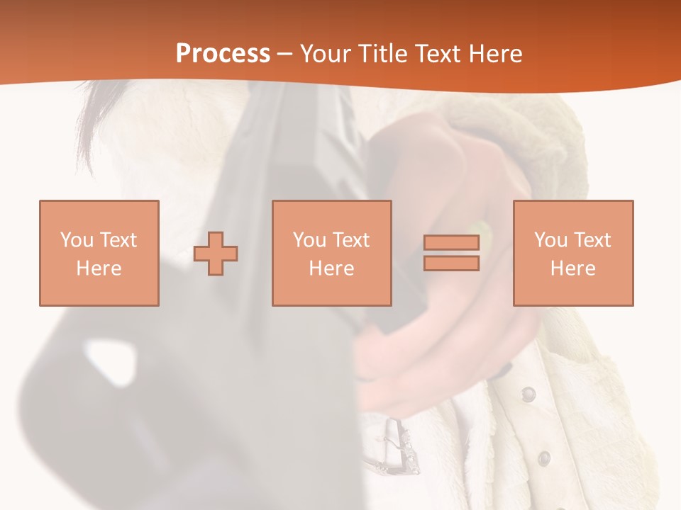 Pose Pistol Black PowerPoint Template