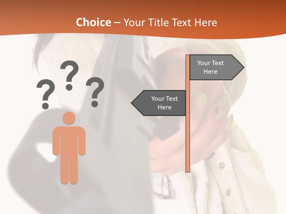 Pose Pistol Black PowerPoint Template