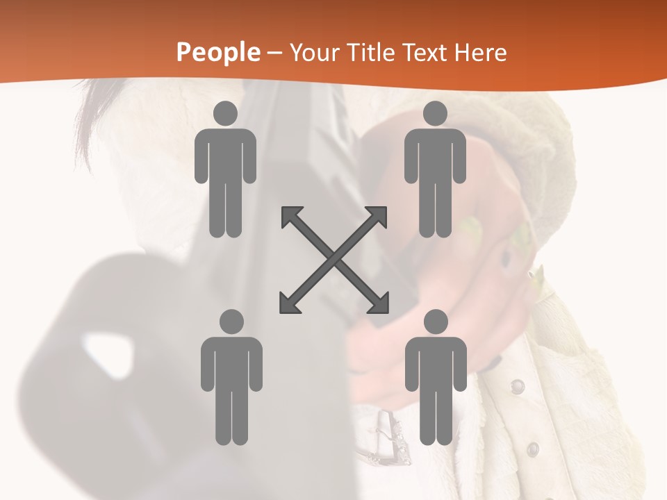 Pose Pistol Black PowerPoint Template