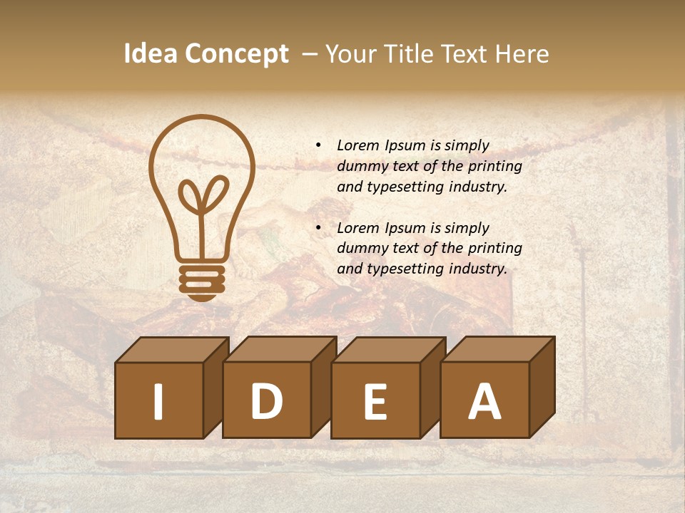 Building Vesuvius Stone PowerPoint Template