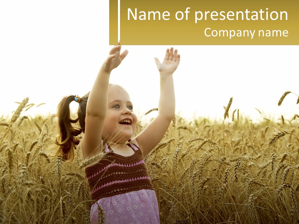 Yellow Female Happiness PowerPoint Template