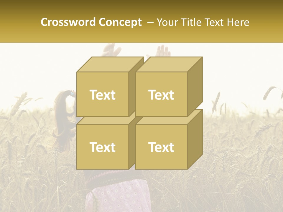 Yellow Female Happiness PowerPoint Template