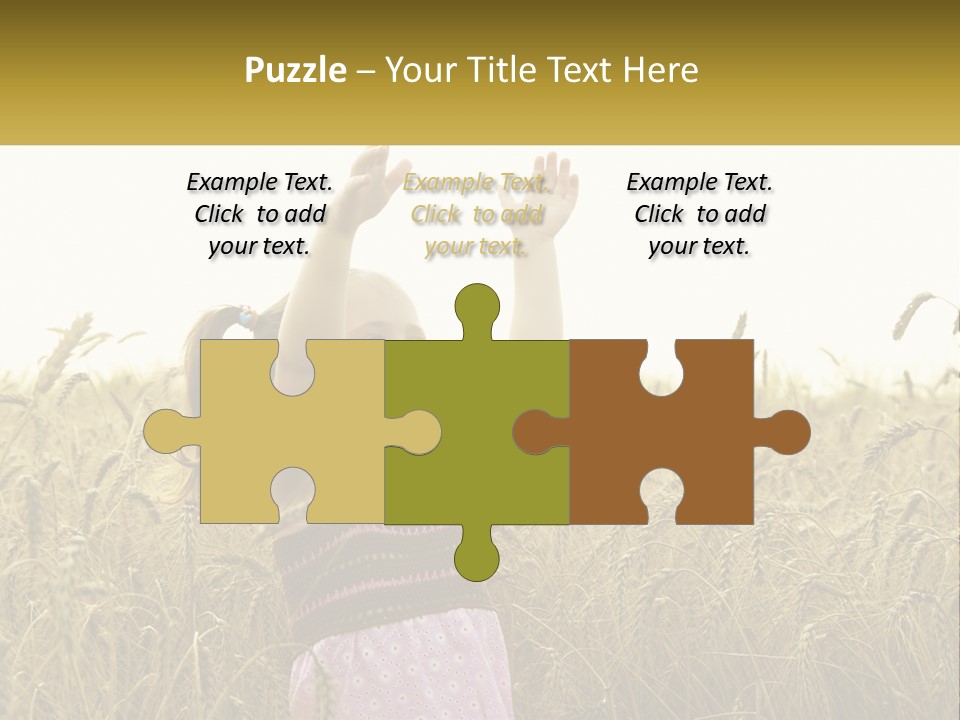 Yellow Female Happiness PowerPoint Template