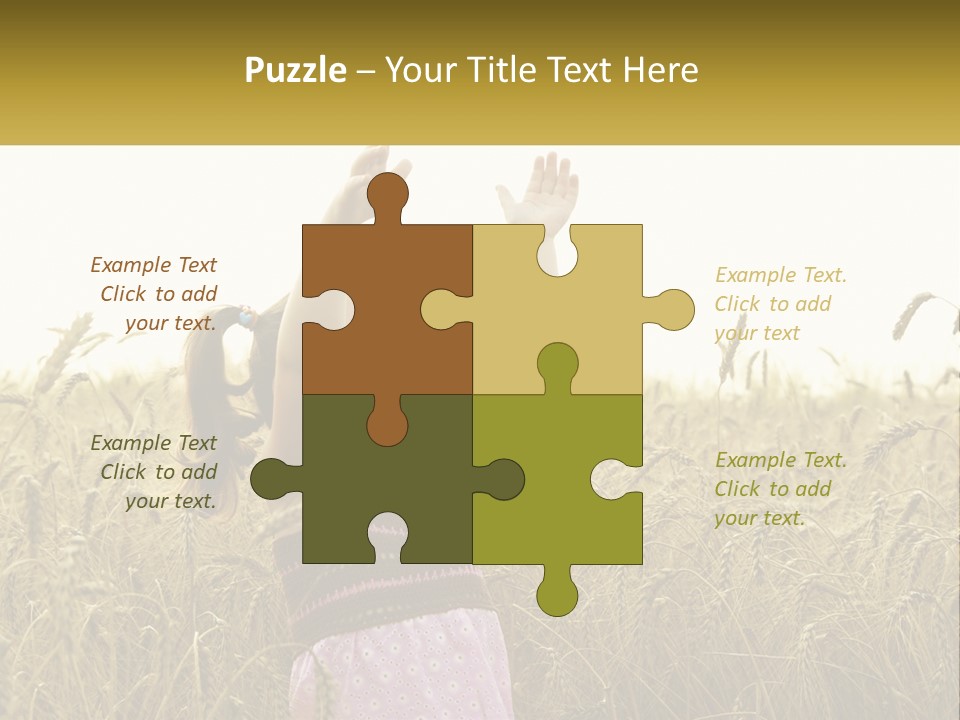 Yellow Female Happiness PowerPoint Template