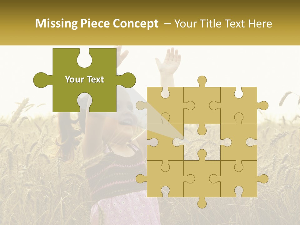 Yellow Female Happiness PowerPoint Template