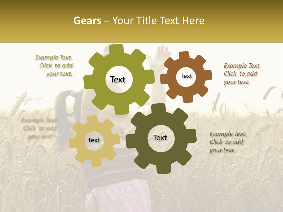 Yellow Female Happiness PowerPoint Template