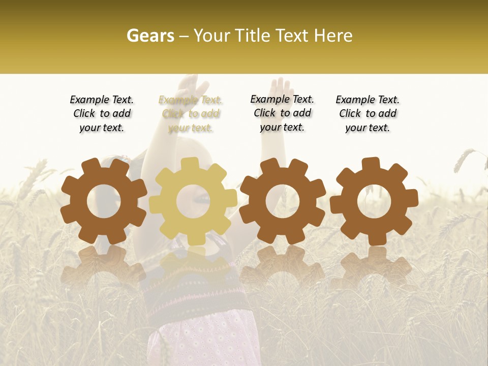 Yellow Female Happiness PowerPoint Template